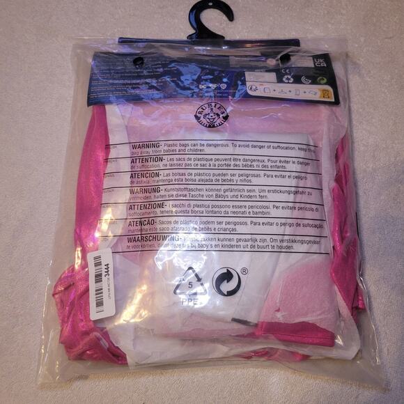 DC Supergirl Pink Child Costume Cape & Boot Tops Halloween Rubies Md 8-10 New - Picture 4 of 4